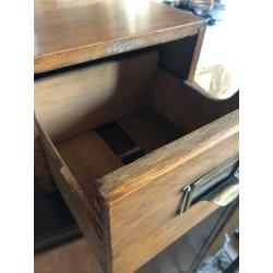A lovely interesting vintage referee?s wooden File box. A nice piece.