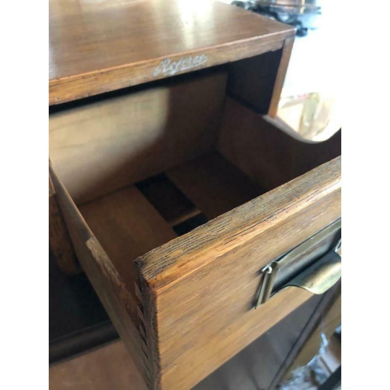 A lovely interesting vintage referee?s wooden File box. A nice piece.