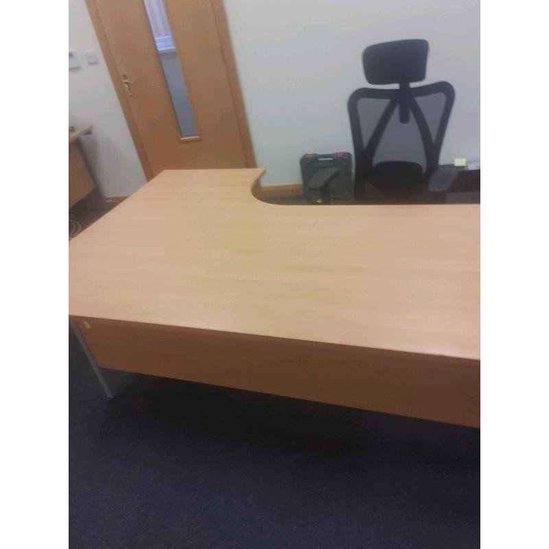 Beech 1800 mm corner office desk