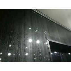Wetwall 5mm black wood panel pack of 4 wet wall panels 250mm x 2.7m