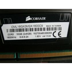 Corsair 16GB (2x8GB) 1600MHz DDR3 Vengeance LP (Total 32GB for sale)