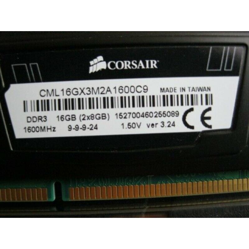 Corsair 16GB (2x8GB) 1600MHz DDR3 Vengeance LP (Total 32GB for sale)