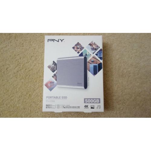 PNY Portable SSD PRO Elite USB 3.1 Gen2 Type-C - 500GB Silver