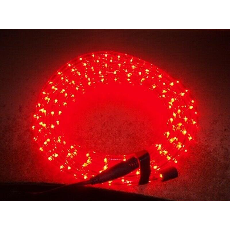 RED ROPELIGHT 8 metre length - STATIC BRIGHT COLOUR ONLY ?25