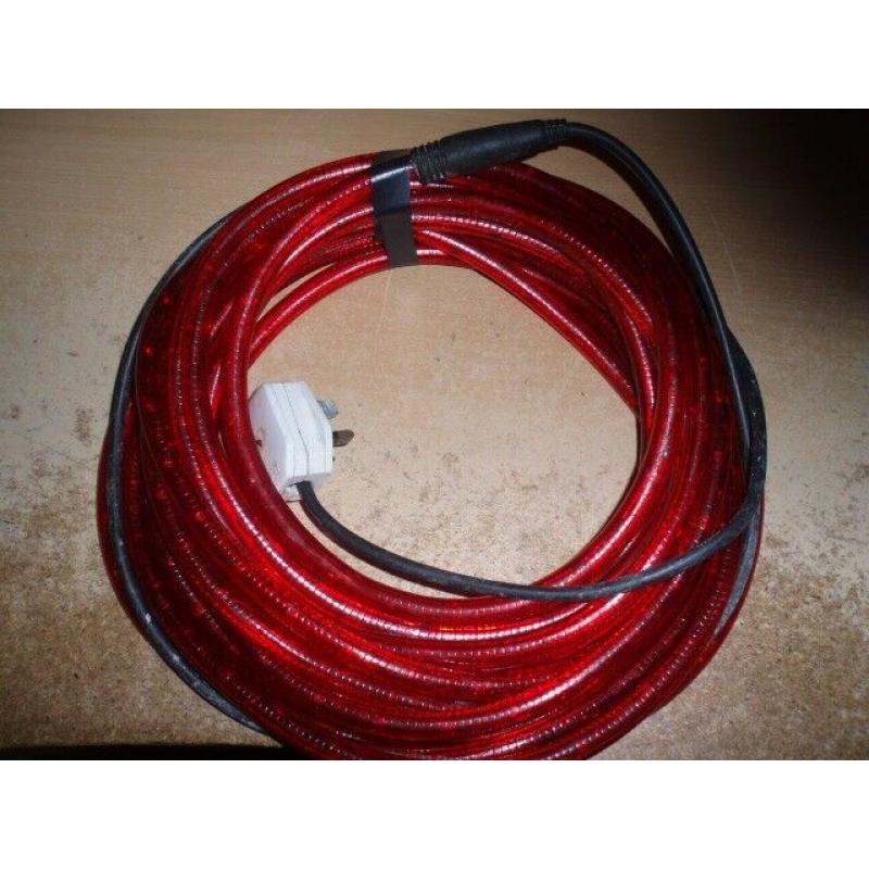 RED ROPELIGHT 8 metre length - STATIC BRIGHT COLOUR ONLY ?25