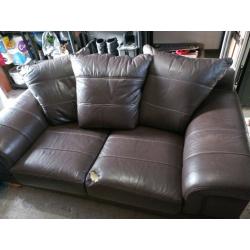 Leather Sofa, slight damage as pictured