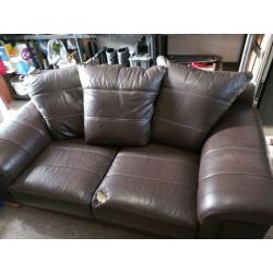 Leather Sofa, slight damage as pictured