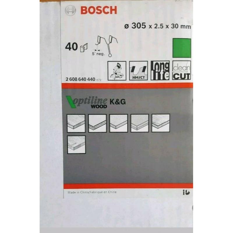 Bosch 2608640440 Circular Saw Blade 305mm x2.5? 30mm x 40T Optiline Wood Cut