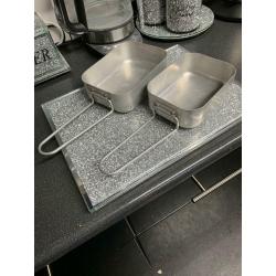 Pair of mess tins (camping/scouts/fishing/cadets)
