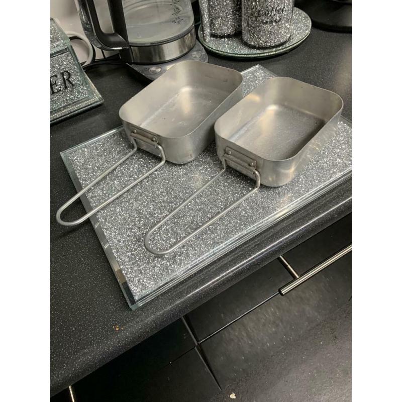 Pair of mess tins (camping/scouts/fishing/cadets)