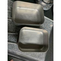 Pair of mess tins (camping/scouts/fishing/cadets)