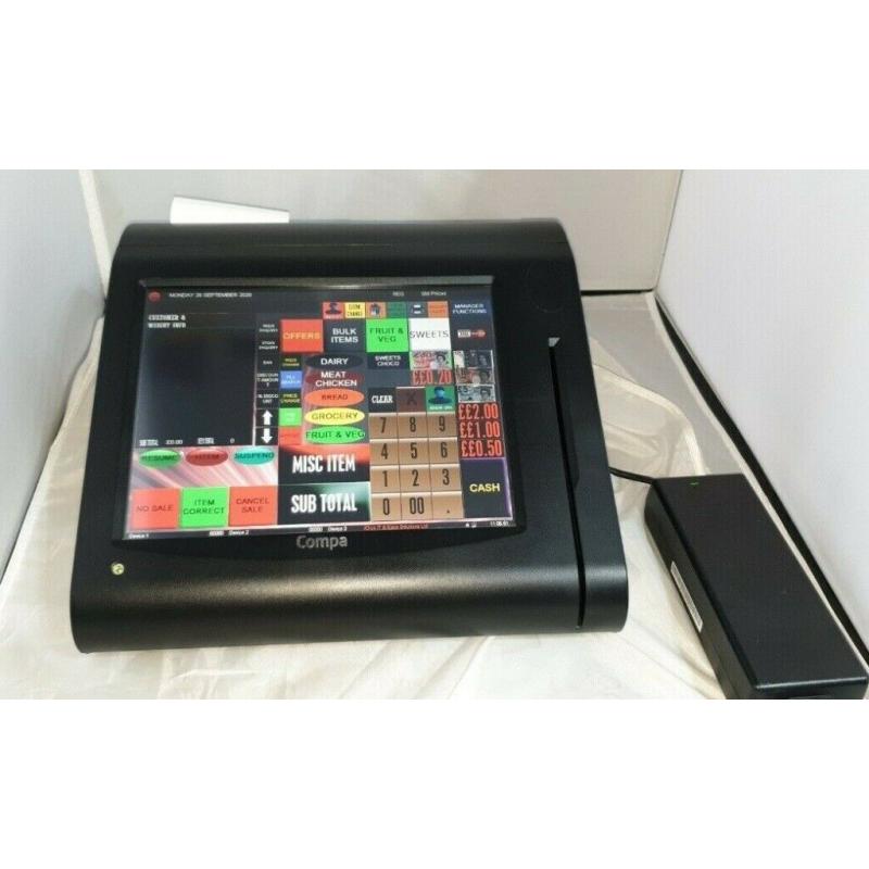 Compak ICRTouch Epos System 4 Pub Bar Fast Food Chip Shop Off Licence Scanning
