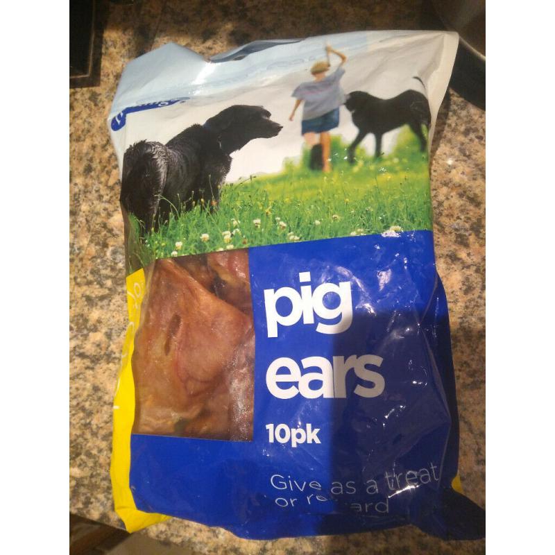 Cows and pigs ears as dog treats