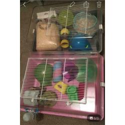 Hamster cages and accessories