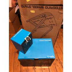 Gaming Steering Wheel, Pedals and Stand for PC/PS4 + Logitech G29 steering wheel