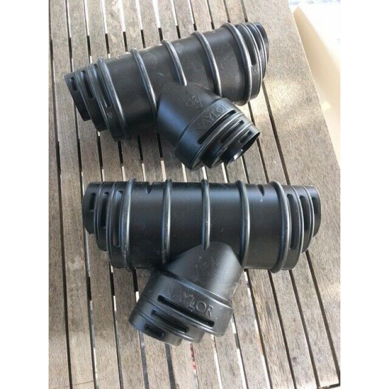 Naylor land drain multi junction 60-80-100mm (2x)
