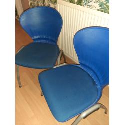 2 Blue Desk Chairs
