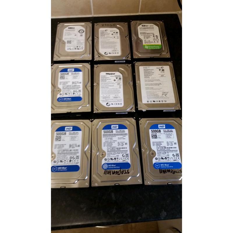 Computer Hard drives 3.5in h (SATA)Starting from ?10 160GB TO 1000TB