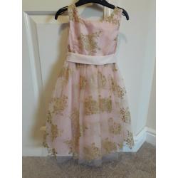 Monsoon 5 years Pink and Gold Party Dress Brand New
