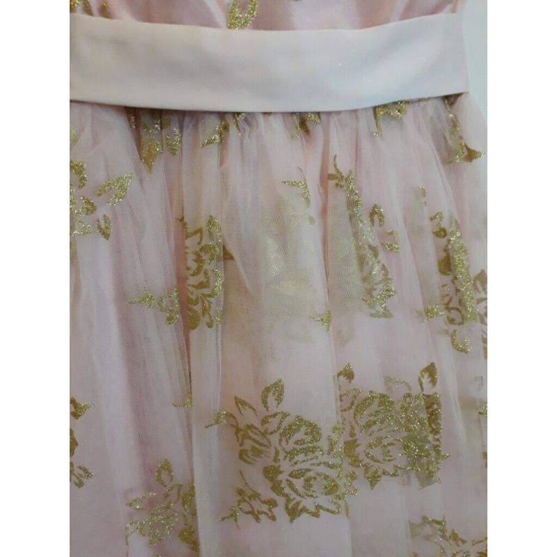 Monsoon 5 years Pink and Gold Party Dress Brand New