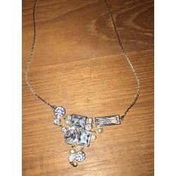Sterling Silver Asymmetric Necklace NEW