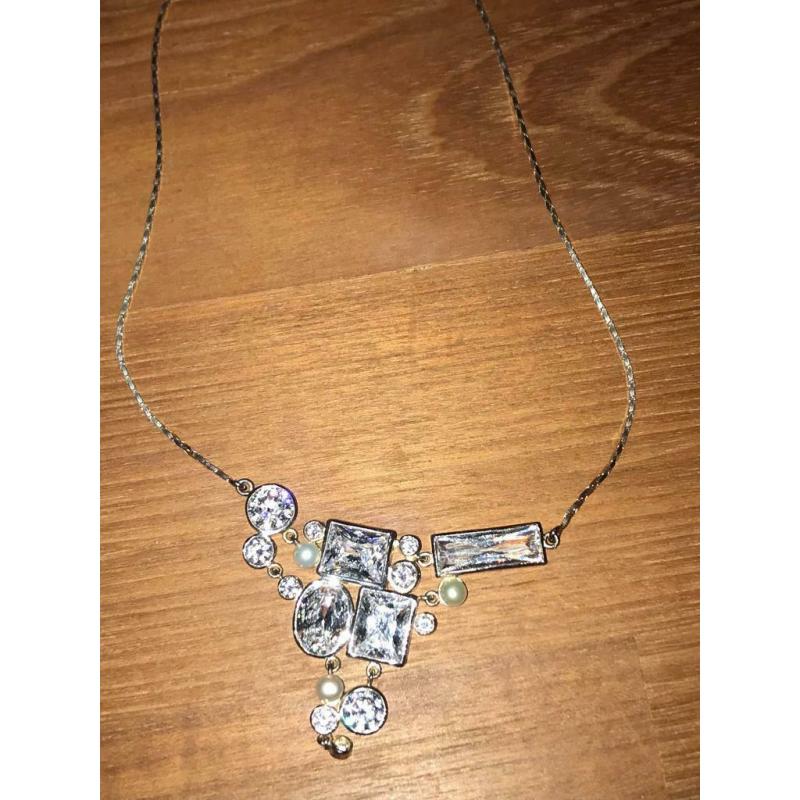 Sterling Silver Asymmetric Necklace NEW