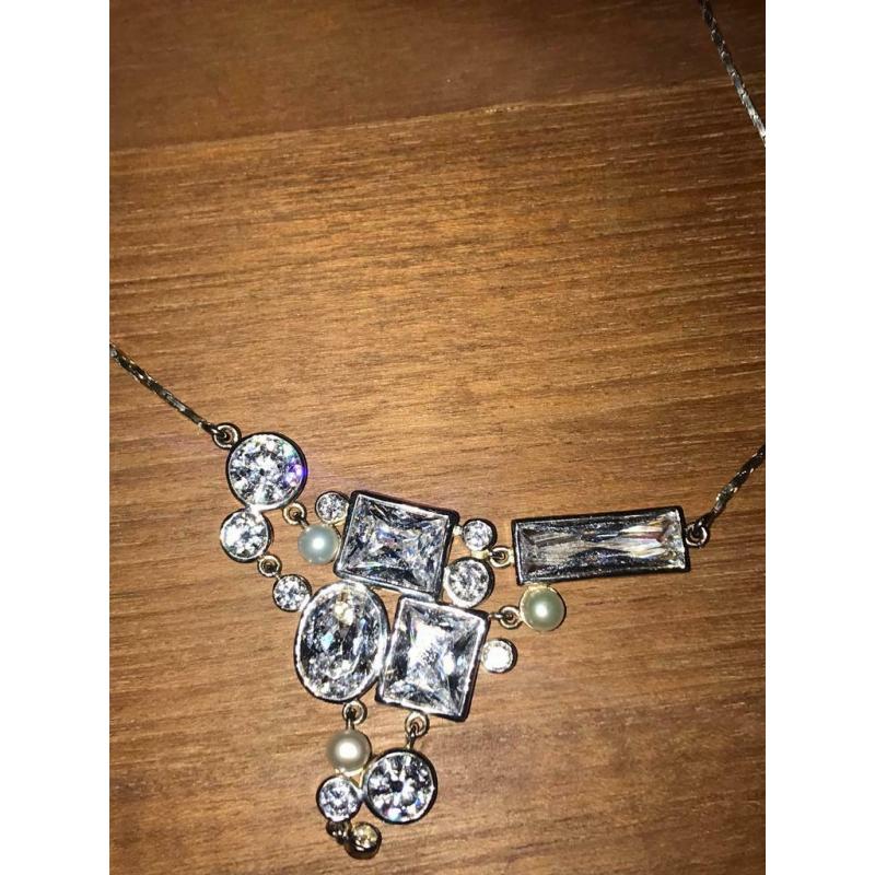 Sterling Silver Asymmetric Necklace NEW