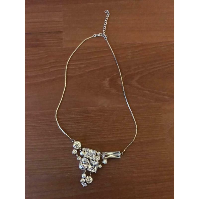 Sterling Silver Asymmetric Necklace NEW