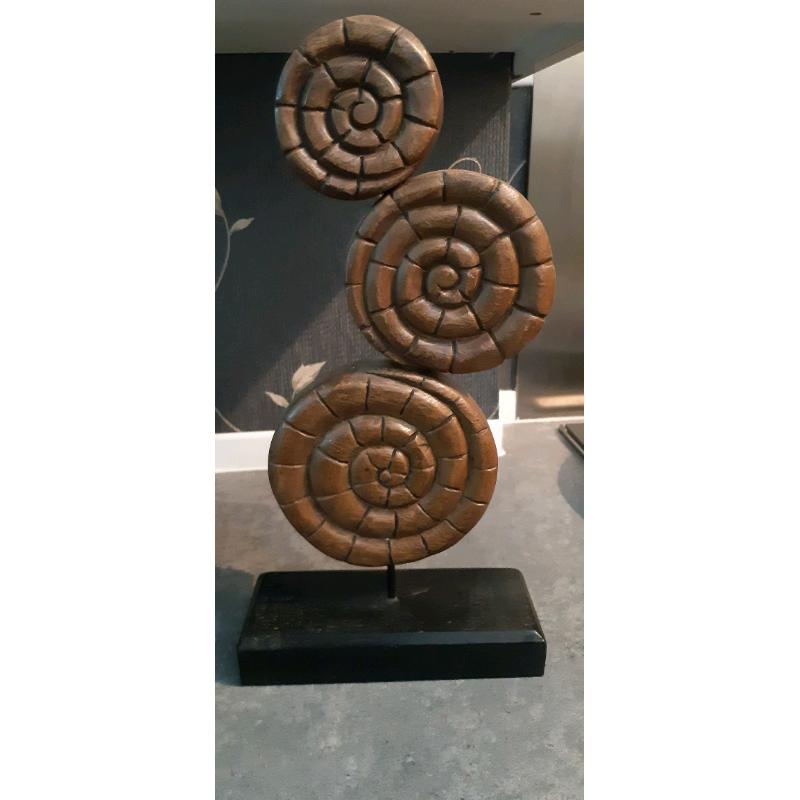 Brown wooden ornament