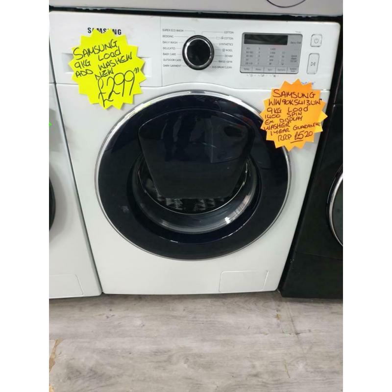 Ex display new Samsung 9kg load washing machine