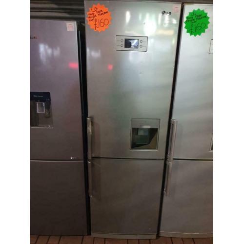 Silver LG fridge freezer with water dispenser