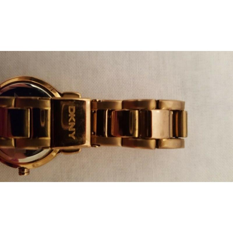 Ladies or girls DKNY rose gold watch