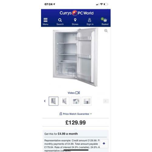 Hotpoint Undercounter fridge