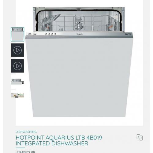 Brand New INTEGRATED DISHWASHER HOTPOINT