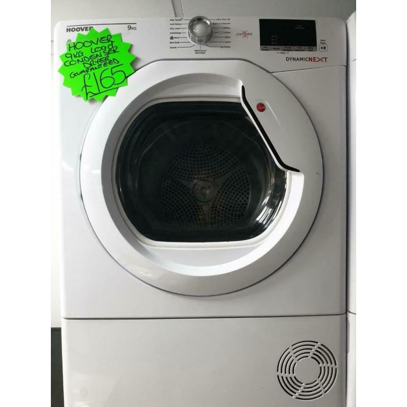 9kg load hoover tumble dryer condenser