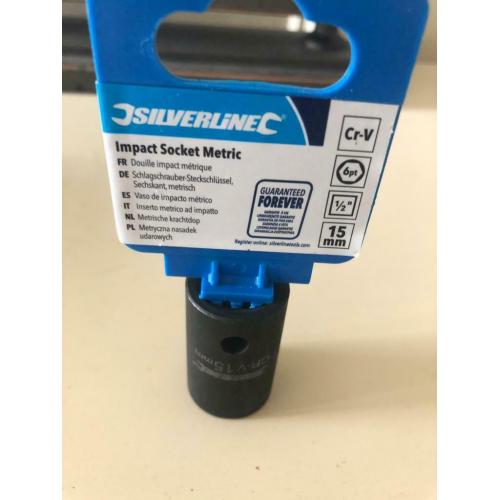 15 mm impact socket new