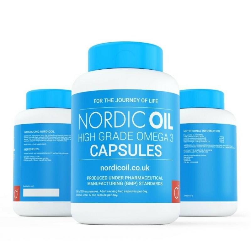 Fish Oil Capsules - 3 Pack Stack High Strength Omega 3 Fish Oil Capsules, 1000 mg