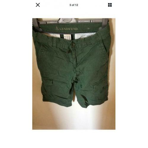 Land?s End Boys Khaki Shorts 10-11 Years US Size 12