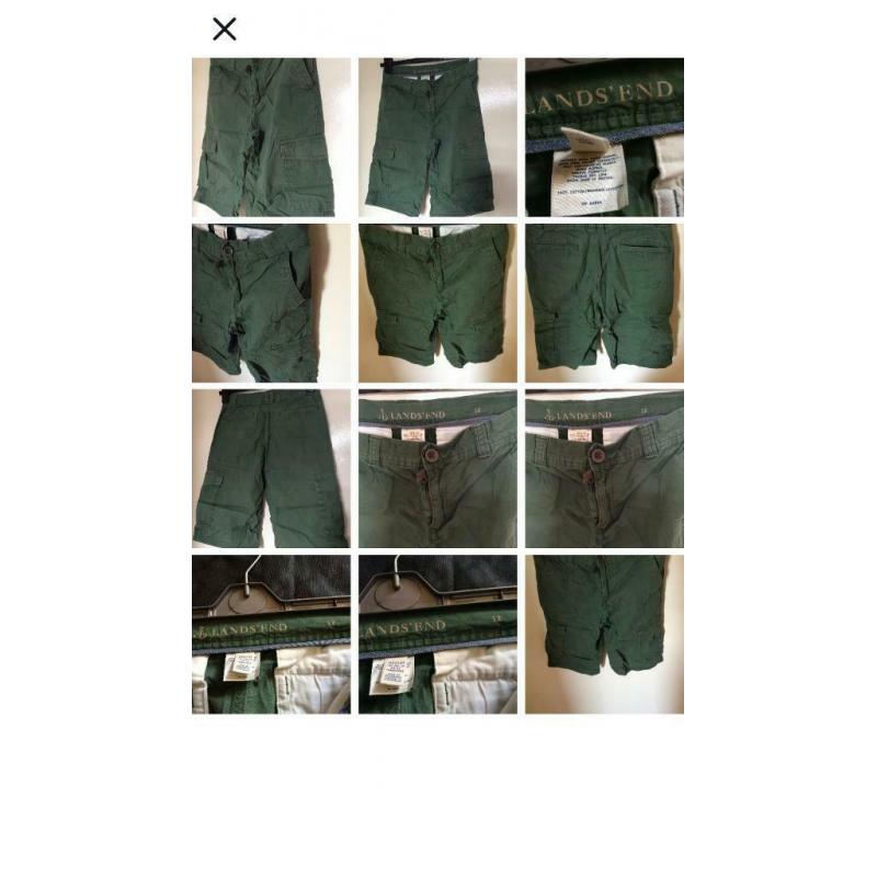 Land?s End Boys Khaki Shorts 10-11 Years US Size 12