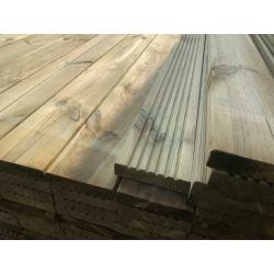 Grade A decking boards pressure treated green