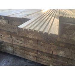 Grade A decking boards pressure treated green
