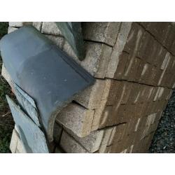 roofing slate ,brick pavers, ridge tiles