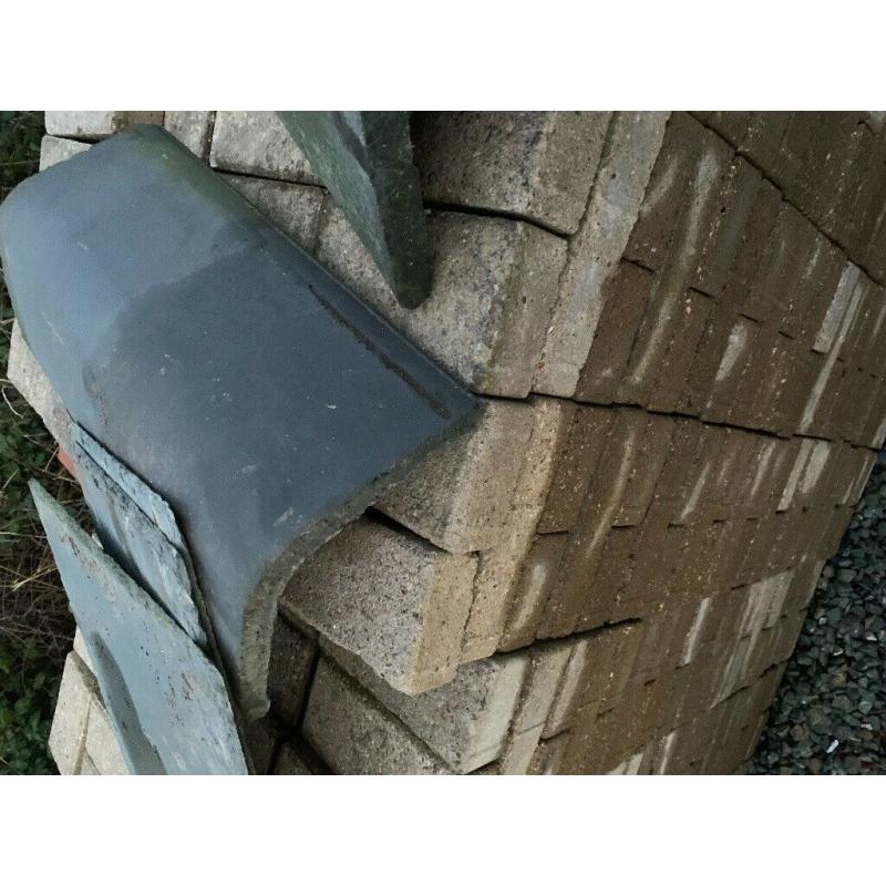 roofing slate ,brick pavers, ridge tiles
