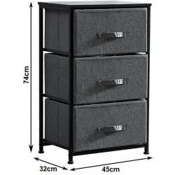 Bedroom Night Stand with 3 Drawers {FREE POSTAGE IN THE UK}