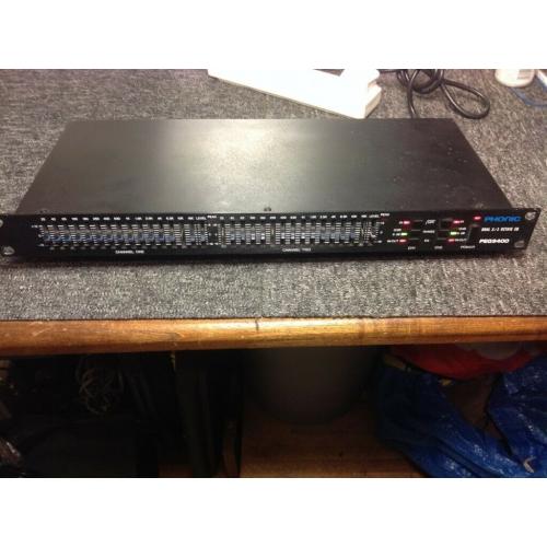 Phonic MQ3400 Dual 15 Band Graphic Equalizer EQ Rack Mounted