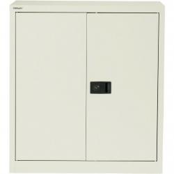 Bisley Regular 2 Door Cupboard Economy Chalk White 914 x 400 x 1,000 mm Office Storage
