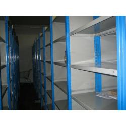 100 bays of dexion impex industrial shelving ( storage , pallet racking )
