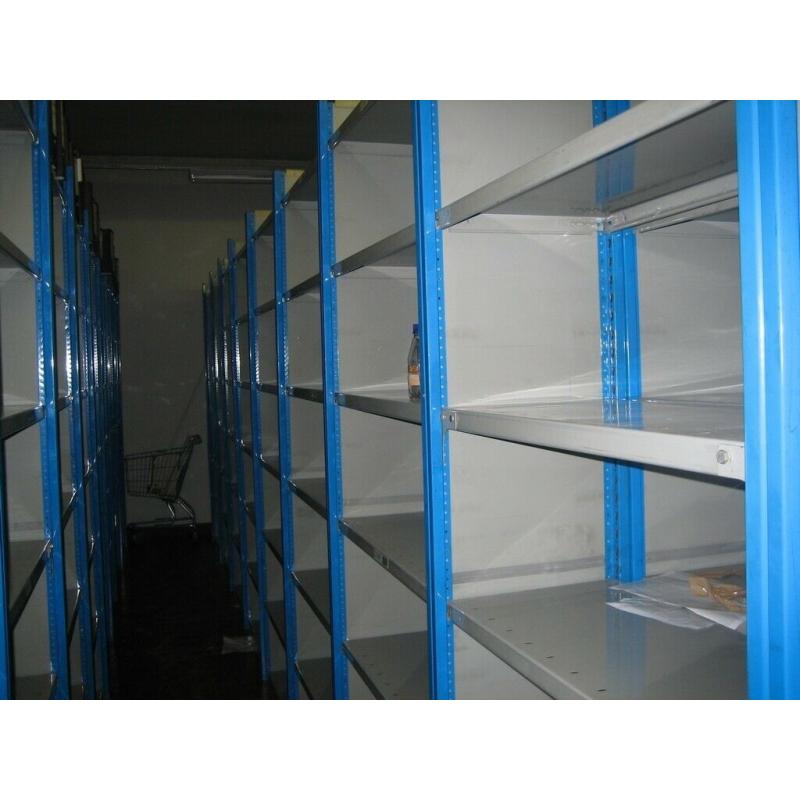 100 bays of dexion impex industrial shelving ( storage , pallet racking )