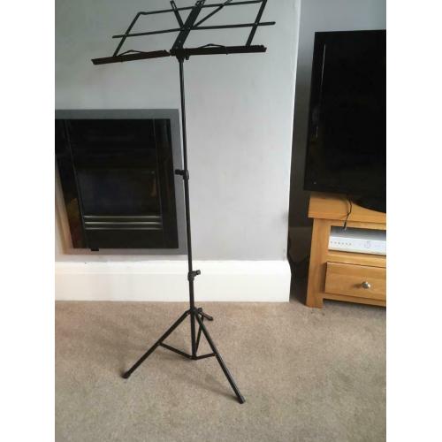 Collapsible music stand with carry case
