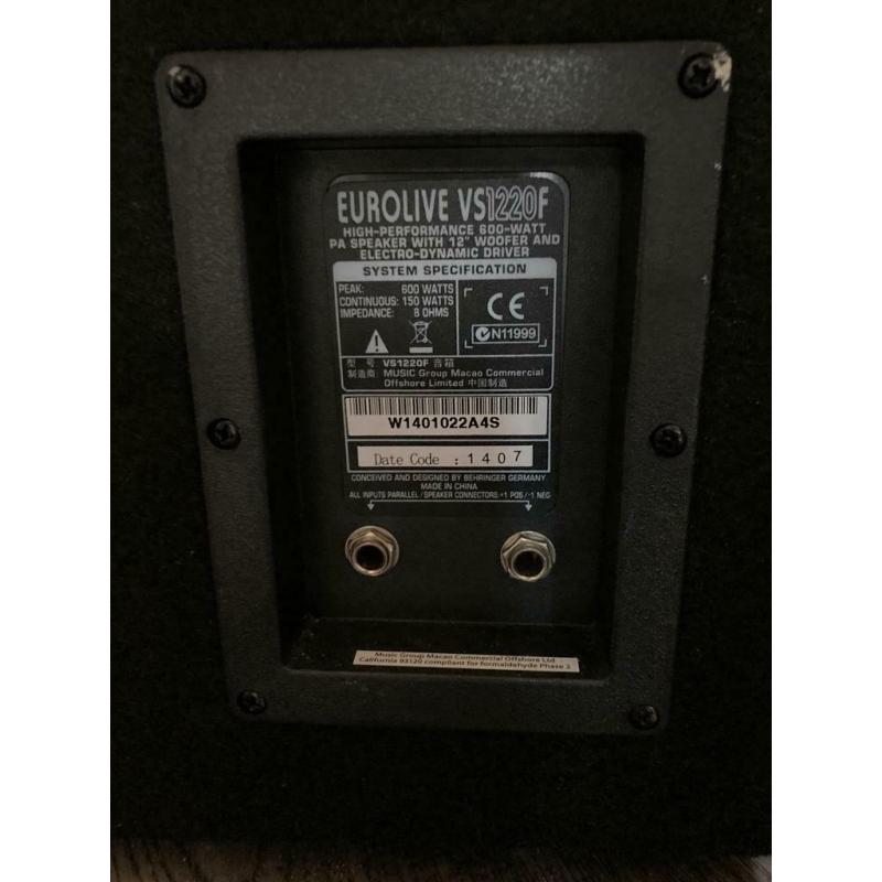 Behringer Eurolive VS1220F 12'' Passive Floor Monitor